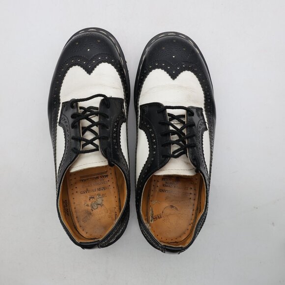 Doc Dr Marten Wingtip 3989 Men's UK 6 US 7 Bex Brogues Black & White England - Picture 7 of 16